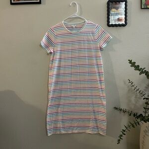 J. Crew Multicolor Striped Tee Dress